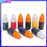 LOVOKK 8ml 9 Color สีสัน มีประโยชน์ อุปกรณ์สำนักงานโรงเรียน Inkpad งานฝีมือ DIY ซีลไวแสง เครื่องปั๊ม หมึกเติมแฟลช สมุดภาพ