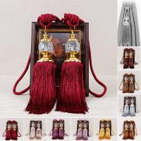 2Pair Luxury Curtain Holdbacks Rope Tie Backs Tassel Tiebacks Beaded Ball Home Decor Curtain Tiebacks Tie Rope Accessory