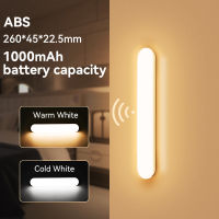 LED Night Light Cabinet Light 260MM LED Motion Sensor Light Cupboard Wardrobe Lamp Closet Stairs Kitchen 1000mah Battery