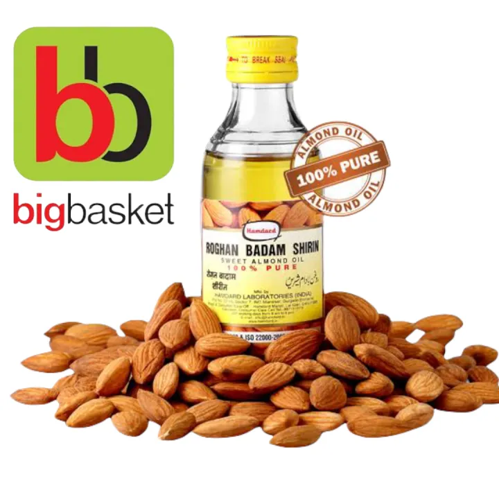 Hamdard Almond Oil Roghan Badam Shirin 50 ml น้ำมันอัลมอนด์ บริสุทธิ์