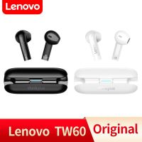 Lenovo TW60หูฟังบลูทูธ9D กันน้ำสำหรับกีฬาสเตอริโอหูฟังเอียบัดไร้สายบลูทูธ5.3หูฟังพร้อมไมโครโฟน2023ใหม่