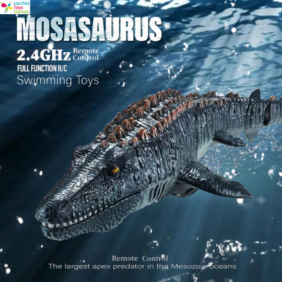 LT【ready stock】Remote Control Dinosaur For Kids Mosasaurus Diving Toys Rc Boat With Light Spray Water For Swimming Pool Lake Bathroom Ocean Protector Bath Toys ของเล่นเด็กชาย1【cod】