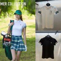 High-End Golf ผู้หญิงแขนสั้นปกแห้งเร็วกีฬากลางแจ้งสวมใส่สบายเสื้อโปโลสวยงาม