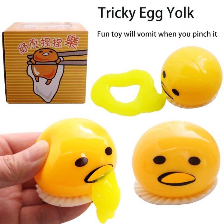 halloween toy disgusting egg yolk vomit egg yolk lazy custard vomit