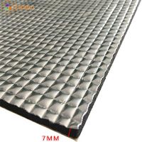 Car Sound Heat Insulation Mat Trunk Sound Accessory Firewall Floors Insulation Heat Barrier Mat 50x30cm 5Pcs 7mm Car