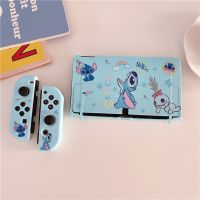 เคสแข็งสติทช์ฝาปิดแท่นชาร์จสำหรับ Nintendo Switch เคสห่อหุ้มคอนโซล Oled NS ผิวเคสใส