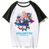 เสื้อยืด Hololive ผู้หญิงญี่ปุ่นฮาราจูกุ Y2K ด้านบนสาวเสื้อผ้าฮาราจูกุ