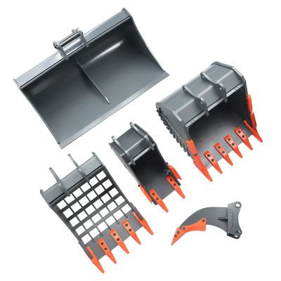 【YF】 RC Full Metal 360L Excavator Ripper Bucket assembly For 1/14 Hydraulic JD-106 Engineering vehicle Parts