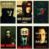 Mr.robot Retro American Psychological Thriller TV Series โปสเตอร์ภาพยนตร์ Wall Decor Kraft Canvas Cinema Lover Collection