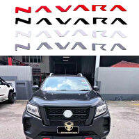 For Nissan Navara NP300 2021 Grille Top Logo Letter Grill NP300 3D Emblem Original Size ABS Sticker With Glue Chromium Styling