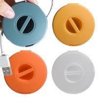 Round Wire Winder Box Portable Multifunctional Data Cable Storage Case Cable Container USB Charger Holder Wire Management Box Cable Management