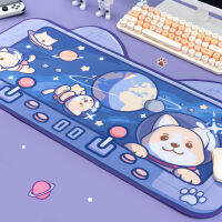 ร้อนขนาดใหญ่พิเศษ Kawaii แผ่นรองเมาส์เล่นเกมน่ารักสีม่วงพื้นที่ NASA แมว XXL บิ๊กโต๊ะเสื่อกันน้ำ Nonslip แล็ปท็อปอุปกรณ์โต๊ะ