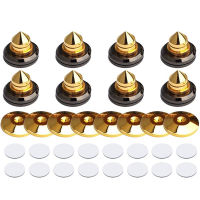 8 Set Golden-Plated Speaker Spikes, Speaker Stands CD Audio Subwoofer Amplifier Turntable Isolation Feet