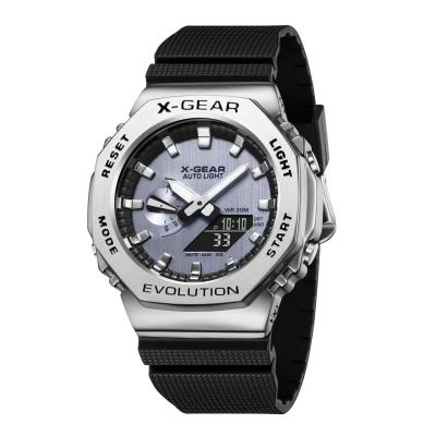 รุ่นใหม่ X-GEAR-2332 คอลเลคชั่นสายสีดํา นาฬิกาข้อมือ ไนท์ไลท์ ดิจิตอล กันน้ำ ของแท้ 100% มีไฟ LED ส่องสว่าง สายซิลิโคน