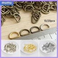 MUMU 10/20pcs 7mm 4 สี ของเล่นยัดไส้ ปุ่มเข็มขัด หัวเข็มขัดตุ๊กตา DIY อุปกรณ์เสริมกระเป๋าตุ๊กตา D-หัวเข็มขัด