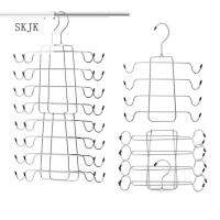 SKJK เข็มขัดรัดไม้แขวนเสื้อสำหรับถังกันลื่นหมุนได้360 °,ที่แขวนชุดชั้นในพับทำจากโลหะแบบเรียบง่ายสามารถพับได้สำหรับที่จัดระเบียบในตู้เสื้อผ้า