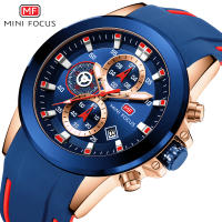 MINI FOCUS Chronograph Mens Watches nd Luxury Casual Sport Date Quartz Silicone Wristwatches Waterproof Mens Wrist watch Man