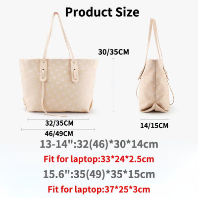 MINGKE กระเป๋าแล็ปท็อปขนาด13 14 15.6นิ้วกระเป๋าสะพายไหล่แบบ2 In 1สำหรับผู้หญิงกันน้ำกันกระแทกความจุขนาดใหญ่TH