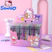 12-144ชิ้นเครื่องเขียนลายการ์ตูน Sanrio ปากกาหมึกเจล Kuromi ปากกาเครื่องเขียนนักเรียนปากกาเซ็นชื่อขายส่ง