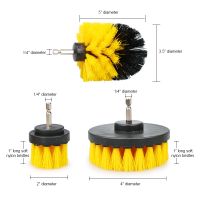 3PCS Car Wash Cleaning Drill Brush Set Power Scrubber Brush Car Polisher Bathroom Cleaning Kitchen Cleaning Tools Car Wash Brush