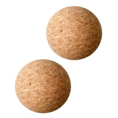 2 Pieces Wooden Cork Ball Wine Stopper, Cork Ball Stopper for Wine Decanter Carafe Bottle Replacement 2.4 Inch/ 6.1 cm