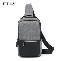 IELGY ผู้ชายสบายๆหนึ่งไหล่ Crossbody กระเป๋าหน้าอกผู้ชาย