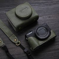 เคส Kotak Tubuh Tas Kulit PU Kamera Kerja Tangan Mewah Baru Untuk Canon G7X3 G7X2 G7X Mark Ii Iii Cangkang Lengan Pelindung