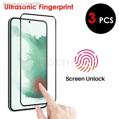 3 Pcs For Samsung Galaxy S23 S23 S22 S22 S21 S21 Plus 4G 5G 0.18mm Fingerprint Unlock Tempered Glass Film Screen Protector