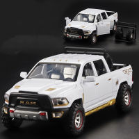 1/32จำลองล้อแม็กดึงกลับรถกระบะที่มีแสงเสียงเข้ากันได้สำหรับ Dodge Ram Trx รถกระบะที่มียางอะไหล่