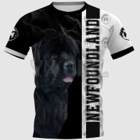 2023 new arrive- xzx180305   2022 Summer Newfoundland 3D All Over Printed T Shirts Funny Dog Tee Tops shirts Unisex