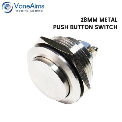 28mm Momentary Switch Waterproof On Off Power Push Button Waterproof Flat/High/Hemispherical Head Screw Welding Car Doorbell