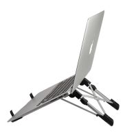 ที่วางโต๊ะแล็ปท็อปพับได้โน้ตบุ๊คแบบปรับได้ฉากอะลูมิเนียมแบบพกพาสำหรับคอมพิวเตอร์โน๊ตบุ๊คขนาด10 ~ 17.3นิ้ว