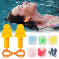 Multifunction Noise Reduction Silicone Earplugs Ear Tip For Swimming Sleeping Read Soft Ear Plugs PVC Rope Earbuds