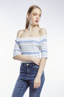 EP สเวตเตอร์ถักนิตลายทาง ผู้หญิง | Striped Knit Sweater | 4696