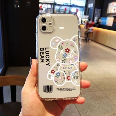 เคสiPhone8plus เคสโทรศัพท์มือถือแบบใส มีความคิดสร้างสรรค์ กันกระแทก ลายการ์ตูนหมี violent สไตล์เกาหลี สําหรับ เคสไอโฟน11 โทรศัพท์ ip i 6s 7 8 plus 11 เคสไอโฟน 13 เคสไอโฟน 14 เคสไอโฟน 12 pro max mini เคสไอโฟน7พลัส xs XR iPhone case เคสโทรศัพท์