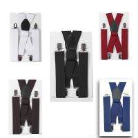 【YF】✢┋☄  Mens Shirt Suspenders Trousers Pants Holder Braces Wedding Suspender Straps 35mm Wide Elastic  Metal