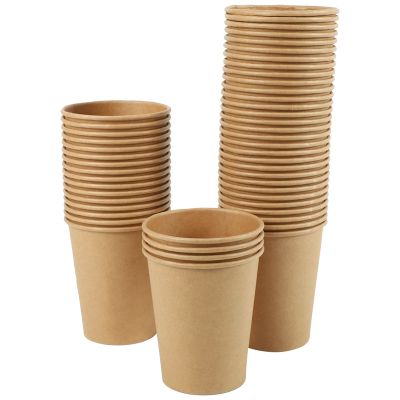 100Pcs/Pack Paper Coffee Cup Disposable Paper Cup Eco Friendly Tea Cup Drinking Accessories