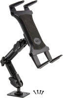 Arkon Heavy-Duty Tablet Holder - Adjustable Arm with Drill Base Mount for Cars, Dashboards, Walls, Desks, Trucks, Vehicles, Tabletops - Professional Flexible Stand for Apple iPad &amp; Android Tablets