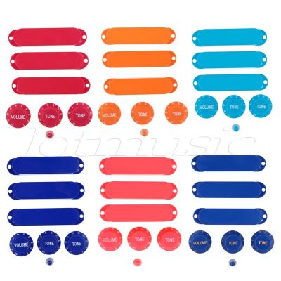 6 Sets Electric Guitar Single Coil Pickup Cover Volume Tone Knobs Plastics Guitar Bass Accessories