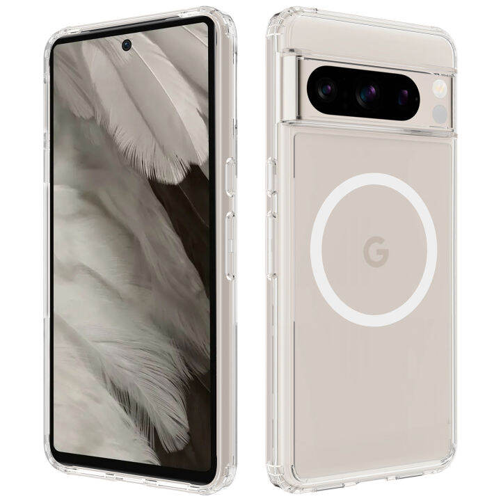 Acrylic TPU+PC Magnetic Clear Case for Google Pixel 8 Pro Pixel 7A 7 ...