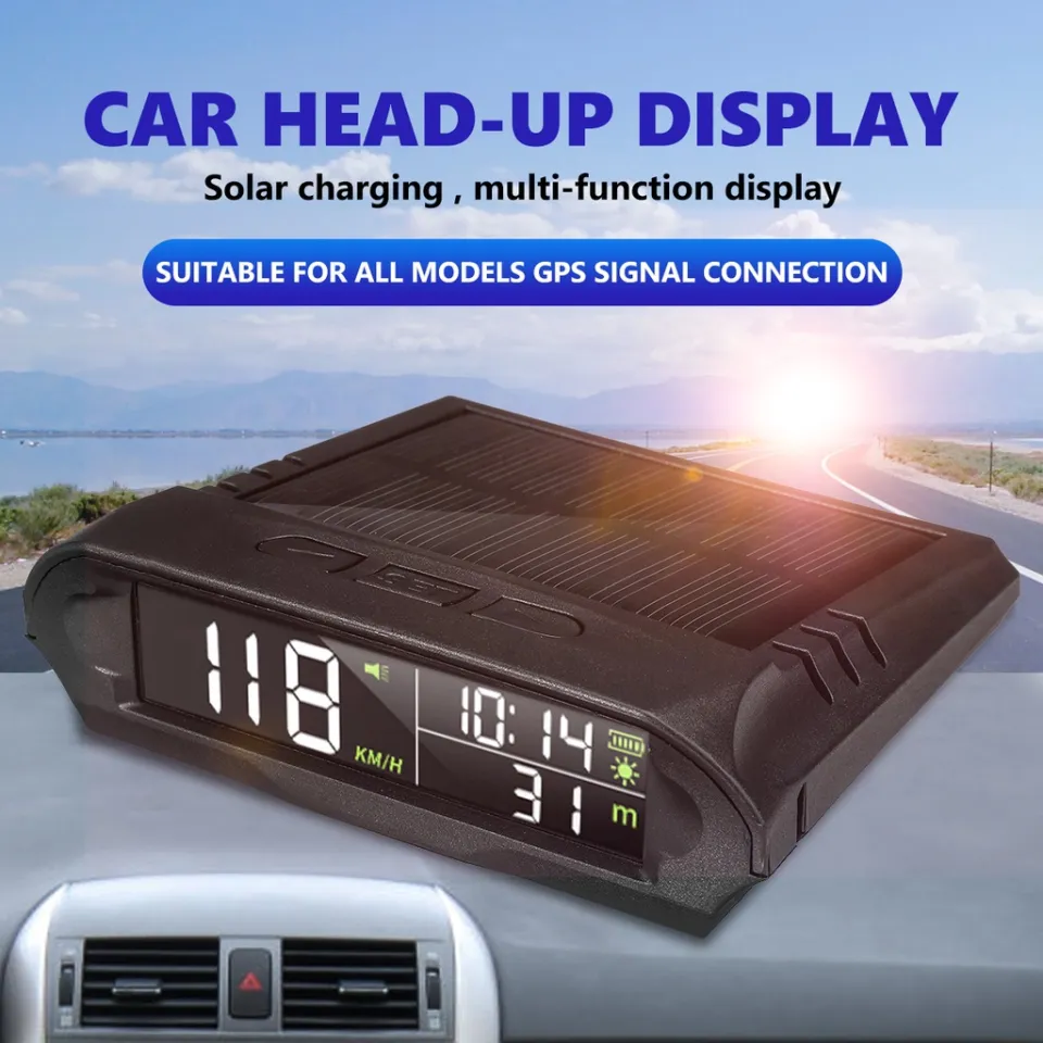 Car Head Up Display GPS HUD Digital Speedometer Projector Speed Alarm PC +  ABS