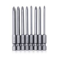 8Pcs 1/4in Hex Shank Drill Bits Magnetic Long Hex Phillips Head Screwdriver Drill Set S2 Alloy Steel for Power Tool