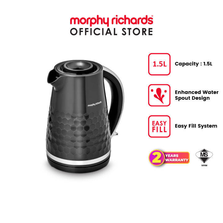 Morphy Richards Hive Jug Kettle 1.5L (Black) 108271 Lazada
