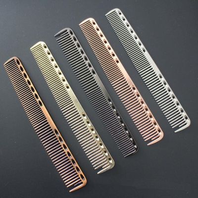 Space Aluminum Hair Comb Anti-static Metal Hairdressing Combs Hair Cutting Dying Professional Brush Barber Tool Salon Accessorie Adhesives Tape