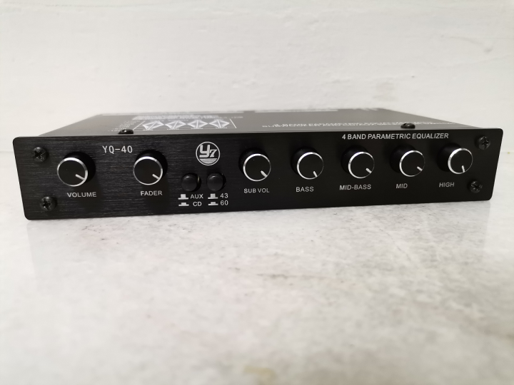 Y7 Titanium Car Audio Pre Amp/ Preamp Parametric Equalizer with