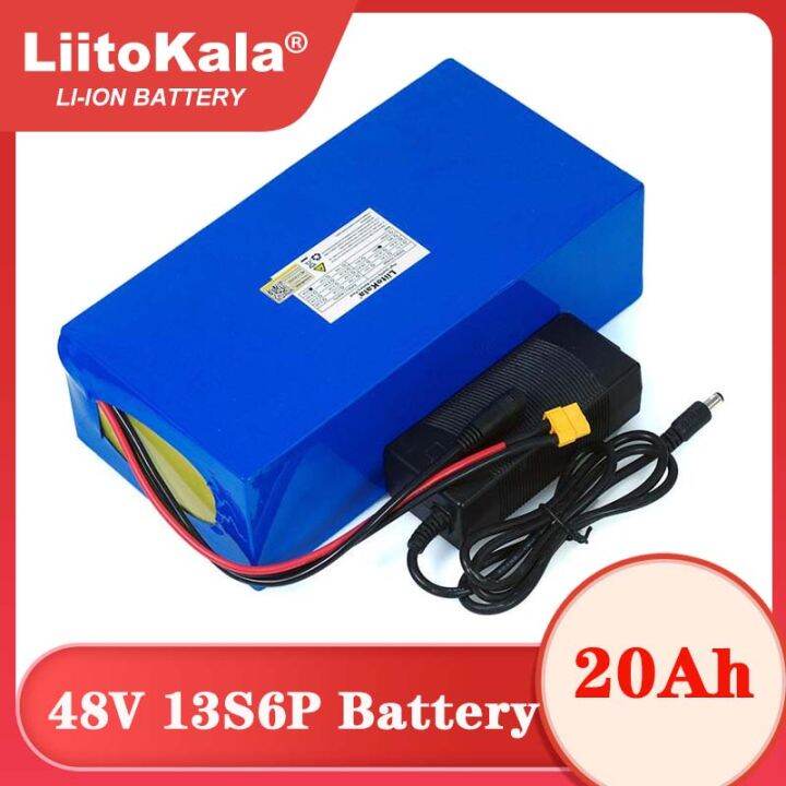 LiitoKala 48V 20ah 13s6p Lithium 48v 2000W electric bicycle batteries