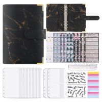 A6 PU Leather Budget Binder Binder with Zipper Envelopes Money Organizer Planner for Cash Ledger Notebook