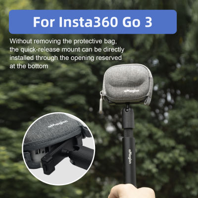 เคส EVA แบบแข็งสำหรับ Insta360 Go 3 Action Camera Mini Bag Shock Absorption Fleece Scratch-Proof Case With Bottom Opening