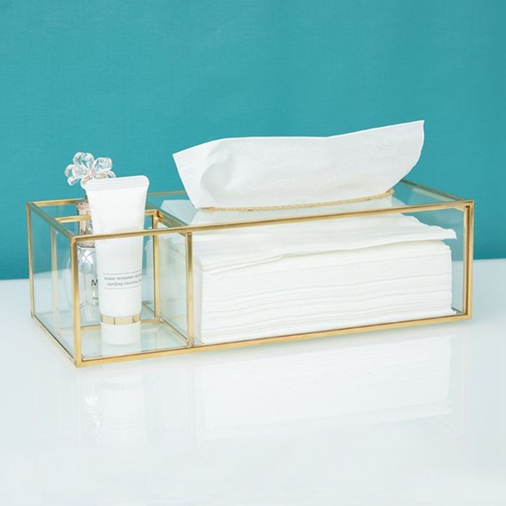 gold-tissue-box-rectangular-clear-glass-paper-tissue-box-for-home-tissue-dispenser-geometric-glass-tissue-box