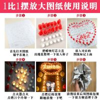 【Ready】? Candle Romantic Confession Artifact Creative Rose Package Love Confession Birthday Candle Proposal Props Arrangement